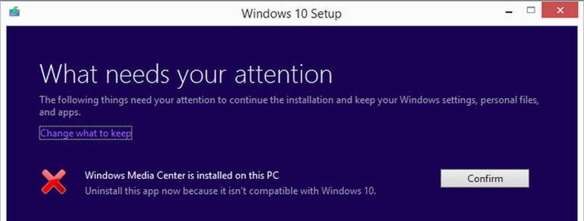 Windows 10 - Windows Media Center Incompatible Warning