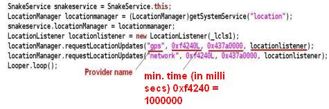Tap Snake - Key Code Fragments