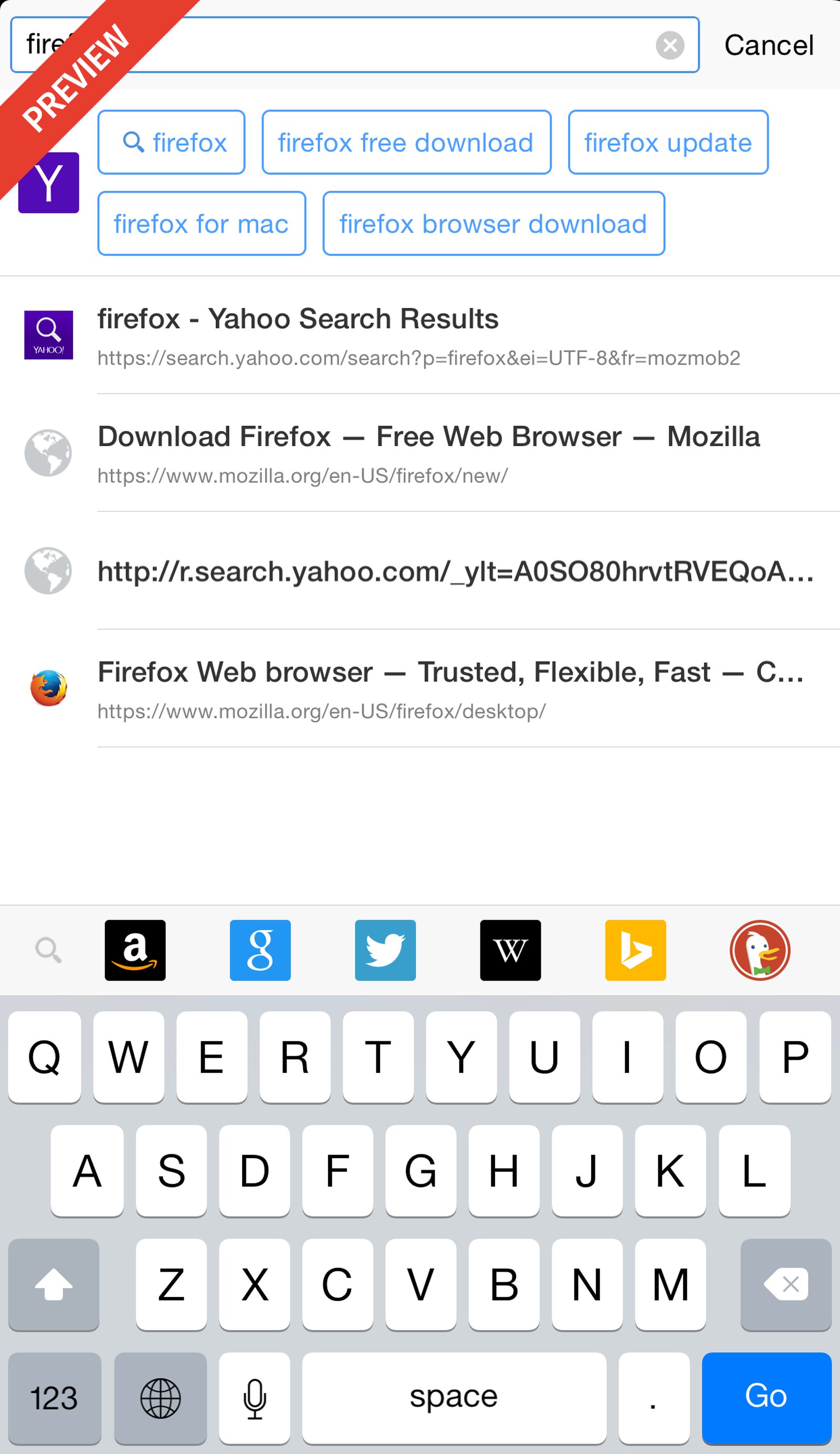 Firefox For iOS - Intelligent Search