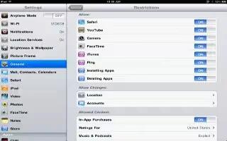 Setup Parental Controls On iPad