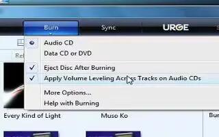 Burn A Music CD Using Windows Media Player