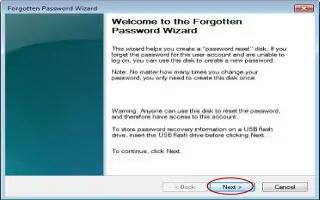 Use A Password Reset Disk If You Forgot Windows Password