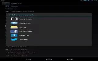 How To Manage Accounts On Nexus 7