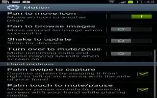 How To Customize Motion Settings On Samsung Galaxy S3