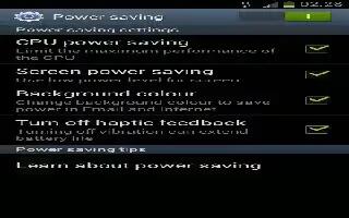 How To Customize Power Saving Settings On Samsung Galaxy S3