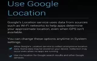 How To Use Control Location Reporting And History On Nexus 7