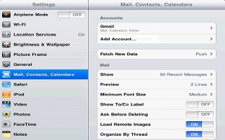 How To Use Mail Accounts And Settings On iPad
