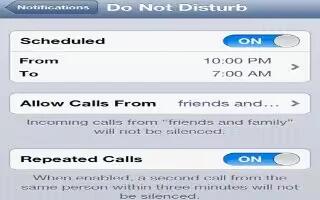 How To Use Do Not Disturb And Notifications On iPhone 5