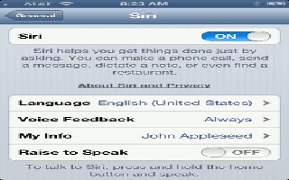 How To Set Options For Siri on iPhone 5