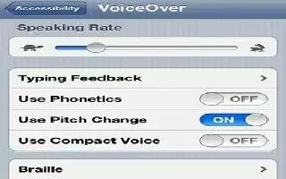 How To Use VoiceOver On iPhone 5