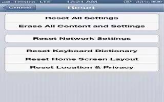 How To Reset iPhone 5