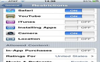 How To Use Restrictions On iPhone 5