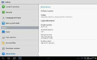 How To Use About Device On Samsung Galaxy Tab 2