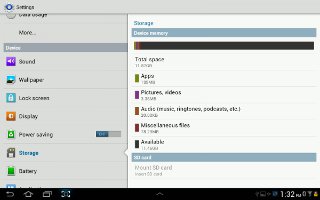 How To Use Storage Settings On Samsung Galaxy Tab 2