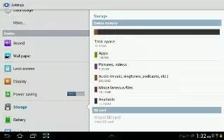 How To Use Storage Settings On Samsung Galaxy Tab 2