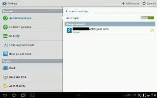 How To Use Personal Settings On Samsung Galaxy Tab 2