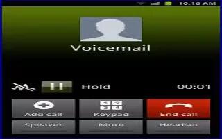 How To Use Voice Mail On Samsung Galaxy Note 2