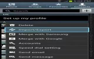 How To Export Import Contacts On Samsung Galaxy Note 2