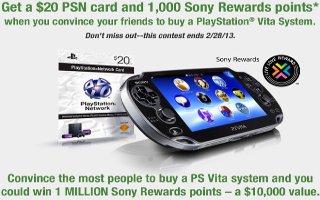 Get $20 In PSN Credit, 1,000 Sony Reward Points On Buying Vita