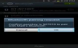 How To Pair Bluetooth Devices On Samsung Galaxy Note 2