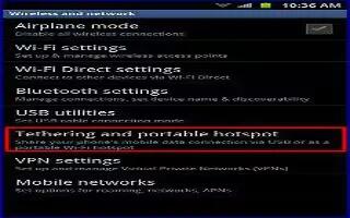 How To Use Mobile HotSpot On Samsung Galaxy Note 2