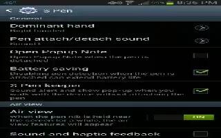 How To Use S Pen Settings On Samsung Galaxy Note 2
