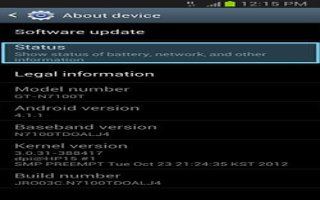 How To View About Device On Samsung Galaxy Note 2