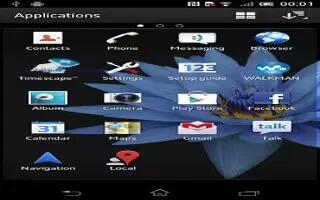 How To Use Applications Menu On Sony Xperia Z