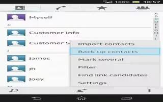 How To Backup Contacts On Sony Xperia Z