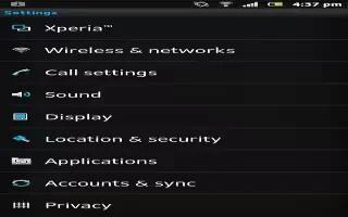 How To Use Internet And Message Settings On Sony Xperia Z