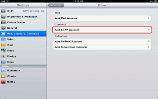 How To Use LDAP And CardDAV Accounts On iPad Mini