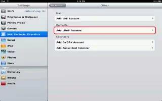 How To Use LDAP And CardDAV Accounts On iPad Mini