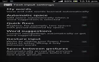 How To Use Text Input Settings On Sony Xperia Z