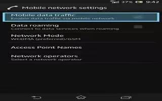 How To Turn Off Data Traffic On Sony Xperia Z