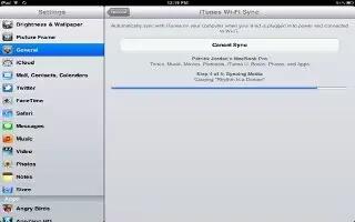 How To WiFi Sync With iTunes On iPad Mini