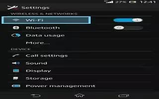 How To Use WiFi Settings On Sony Xperia Z