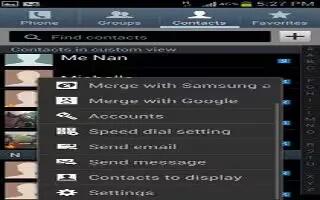 How To Access Address Book Options On Samsung Galaxy S4