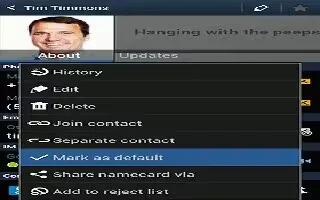 How To Mark A Default Contact On Samsung Galaxy S4