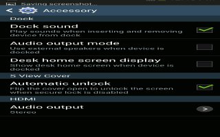 How To Use Accessory Settings On Samsung Galaxy S4