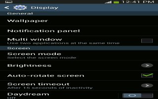 How To Use Display Settings On Samsung Galaxy S4