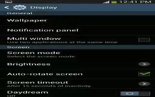 How To Use Display Settings On Samsung Galaxy S4