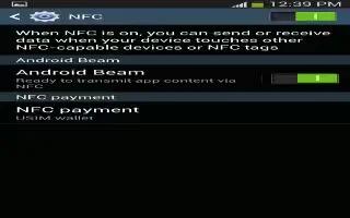 How To Use NFC Settings On Samsung Galaxy S4