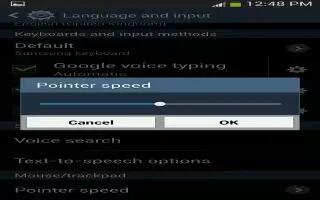 How To Set Pointer Speed On Samsung Galaxy S4