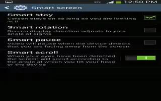 How To Use Smart Screen On Samsung Galaxy S4