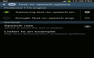 How To Use Speech Settings On Samsung Galaxy S4