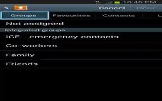 How To Use Groups In Contacts - Samsung Galaxy Tab 3