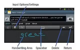 How To Use Handwriting Feature - Samsung Galaxy Tab 3