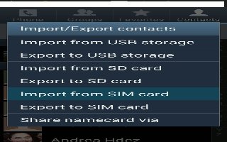 How To Export Import Contacts - Samsung Galaxy Tab 3