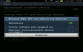How To Use Advanced WiFi Settings - Samsung Galaxy Tab 3