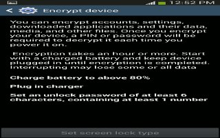 How To Use Encryption - Samsung Galaxy Tab 3